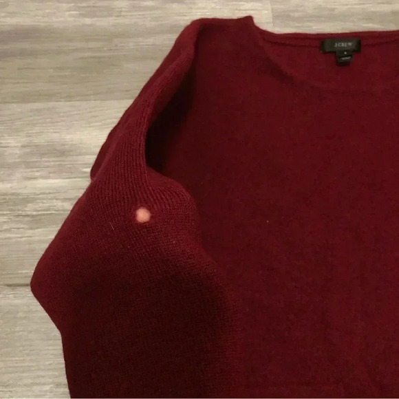 J Crew Merino Wool Burgundy Tunic Sweater Size S
Front pockets Knit‎ - Picture 8 of 8